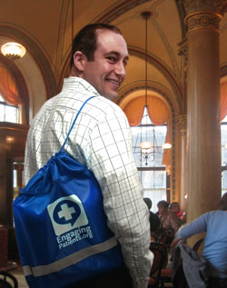 Engaging Patients Drawstring Backpack