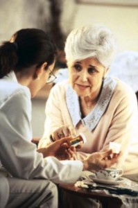 Doctor and patient discussing medication
